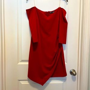 Midnight Doll red mini dress with stretch! Off the shoulder, size 13 juniors.